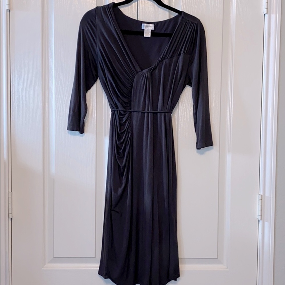 Motherhood Maternity dress size L gray 3/4 sleeve